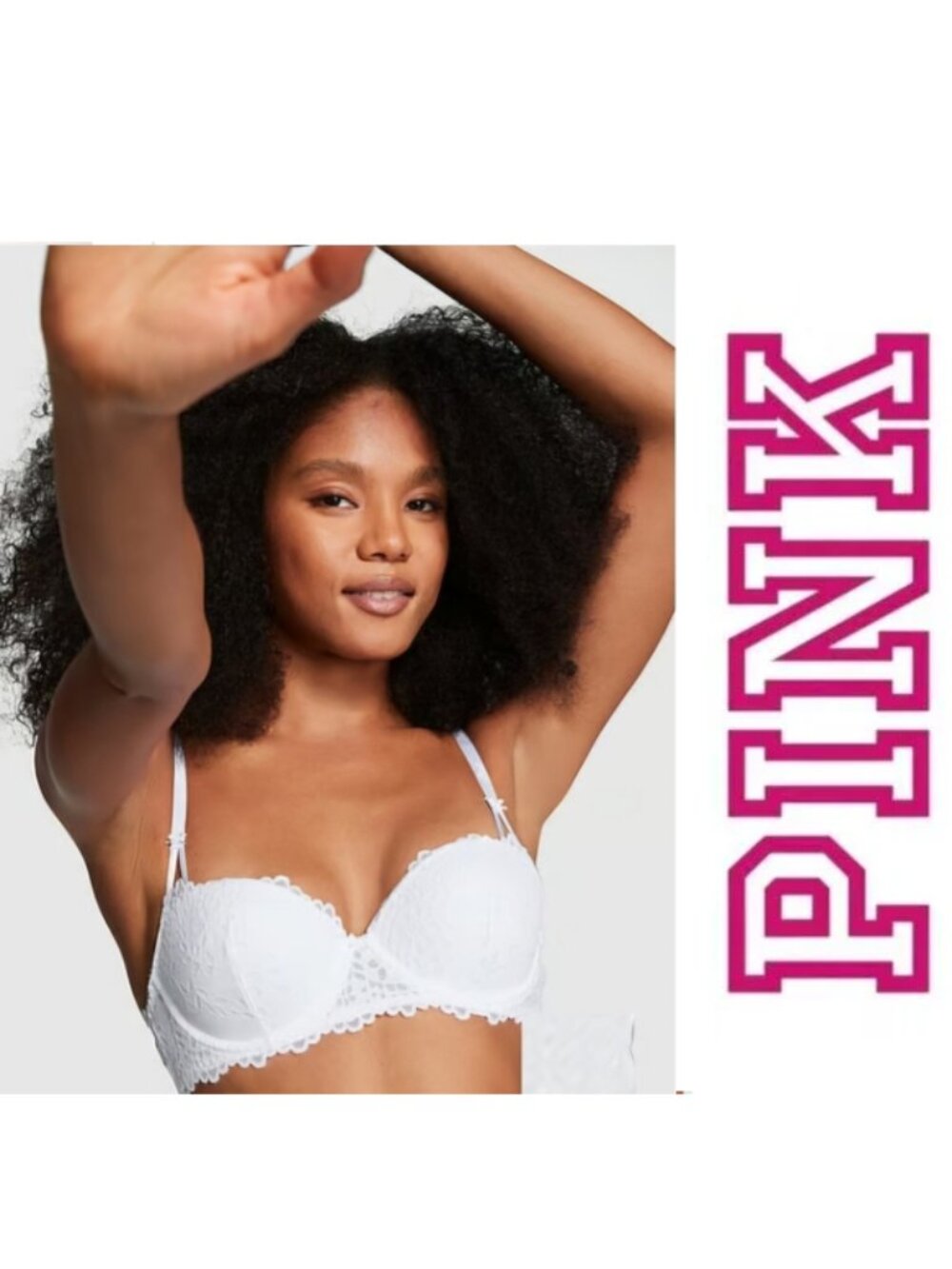 Victoria's Secret PINK | White Balconette push-up Bra | Size 36D